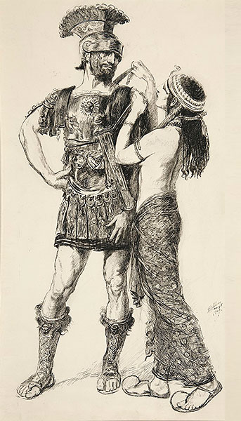 Антоний и Клеопатра. Рисунок Эдвина Эбби